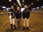 Ratsastuskoulumestaruuden kolme parasta kouluratsastuksessa 2016, Emma Ojala-Rilla, Tytti Lehtinen-Fay ja Ada Suomela-Donna. Emma suorituksella myös SomRan junnumestari 2016!
